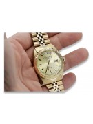 Gelbgold Herrenuhr aus Genf mit 14k 585 Gold mw013ydy&mbw018y