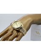 Желтое золото 14k 585 мужские наручные часы Geneve mw013ydy&mbw018y