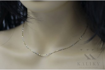 50см, 14K жълто бяло злато, Фентъзи колие cct005yw