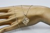 Elegant Italian 14k Gold Leaf Pendant & Chain cpn005yw&cc074y