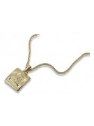 Gold Mary medallion icon pendant with chain ★ zlotychlopak.pl ★ Gold 585 333 low price