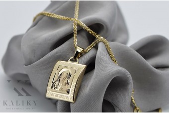 Gold Mary medallion icon pendant with chain ★ zlotychlopak.pl ★ Gold 585 333 low price