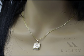 Matka Boża Medalik z łańcuszkiem pm001y&cc035y