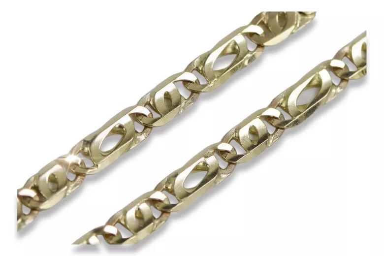 Bracelet en or jaune italien 14 carats avec coupe diamant cb021y