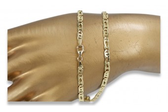 Pulsera de oro amarillo italiano con corte de diamante de 14k cb021y