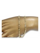 Pulsera de oro amarillo italiano con corte de diamante de 14k cb021y