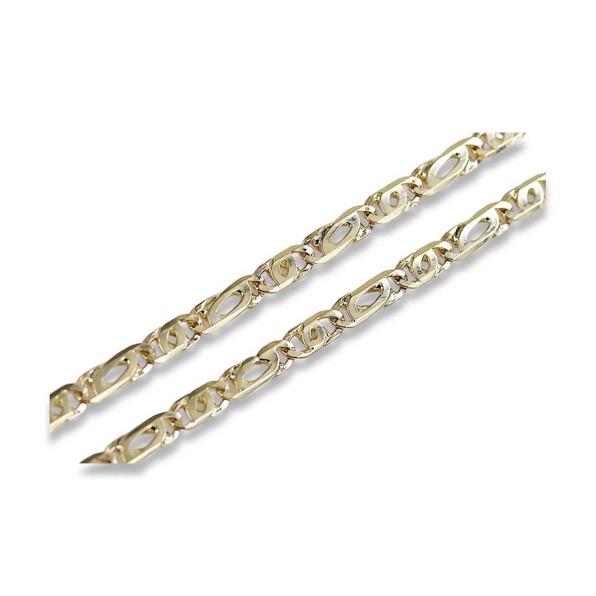 Pulsera de oro amarillo italiano con corte de diamante de 14k cb021y