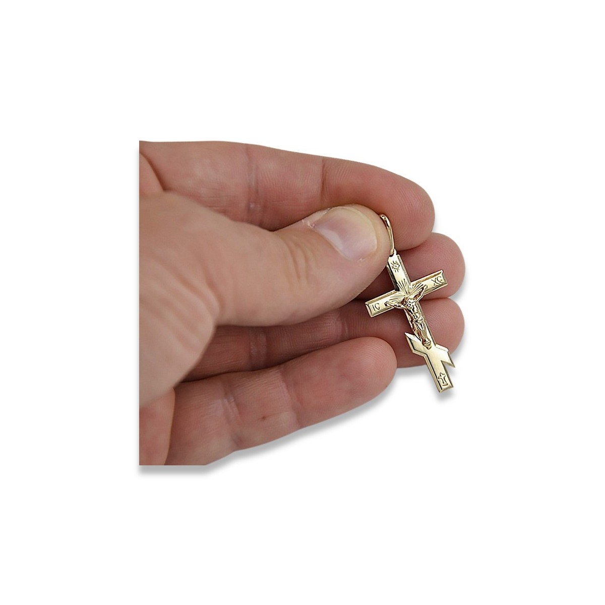 Gold Orthodox Cross ★ russiangold.com ★ Gold 585 333 Low price