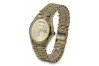 Złoty męski zegarek Geneve z 14-karatowym złotem 585 mw013ydg&mbw006yo