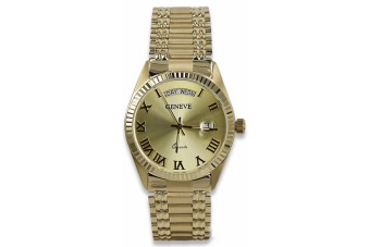 Montre Homme en Or Jaune 14k 585 Genève mw013ydg&mbw012yo