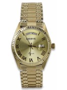 Złoty zegarek męski Geneve 14k 585 Yellow Gold mw013ydg&mbw012yo