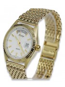 Gold men's watch Geneve ★ zlotychlopak.pl ★ Gold purity 585 333 Low Price!