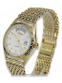 Итальянские Желтые 14k 585 Золотые Мужские Черные Часы Geneve mw013ydw&mbw013y