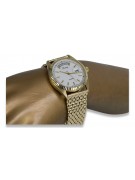 Montre noire pour homme en or 14k jaune italien de Genève mw013ydw&mbw013y