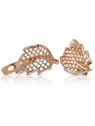 "No Stones Original 14K Rose Gold Vintage Earrings" ven003 ven003