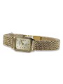 Reloj de pulsera de dama en oro amarillo 14k 585 Geneve lw055y&lbw003y