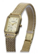 Reloj de pulsera de dama en oro amarillo 14k 585 Geneve lw055y&lbw003y