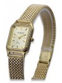 Gelbes 14k 585 Gold Damen Armbanduhr Genf lw055y&lbw003y