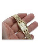 Montre bracelet pour dame en or jaune 14 carats 585 Genève lw055y&lbw003y