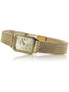 Gelbes 14k 585 Gold Damen Armbanduhr Genf lw055y&lbw003y