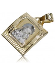 Gold Mary Medaillon Ikone Anhänger ★ zlotychlopak.pl ★ Gold 585 333 niedriger Preis