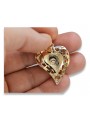 14K Yellow Gold Mary Medallion Pendant, M Icon pm017y