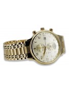 Reloj de pulsera Geneve de oro amarillo de 14k para hombre mw005ydg&mbw006yo