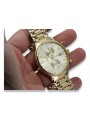 Reloj de pulsera Geneve de oro amarillo de 14k para hombre mw005ydg&mbw006yo