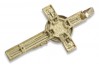 Vintage Rose Pink and Yellow Gold Catholic Cross ctc049y