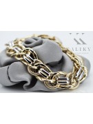 14K Italian Yellow Gold Bracelet with White Gold Accents cfb009yw