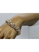 14K Italian Yellow Gold Bracelet with White Gold Accents cfb009yw