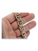 14K Italian Yellow Gold Bracelet with White Gold Accents cfb009yw