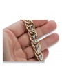 14K Italian Yellow Gold Bracelet with White Gold Accents cfb009yw