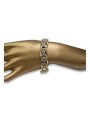 14K Italian Yellow Gold Bracelet with White Gold Accents cfb009yw