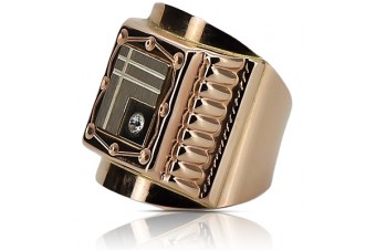Rose Gold Zircon Signet Ring csc004rw