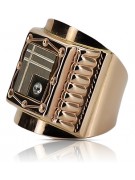 Розовое золото 14K, Циркон Men's Signet csc004rw