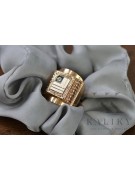 Anillo vintage de oro rosa de 14 quilates con circón csc004rw