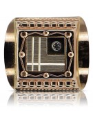 Rose Gold Zircon Signet Ring csc004rw