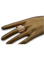 Rose Gold Zircon Signet Ring csc004rw