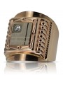 Розовое золото 14K, Циркон Men's Signet csc004rw