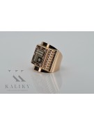 Rose Gold Zircon Signet Ring csc004rw