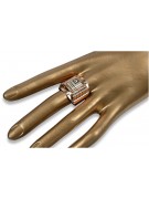 Розовое золото 14K, Циркон Men's Signet csc004rw