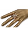 Розовое золото 14K, Циркон Men's Signet csc004rw