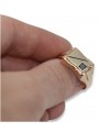 Bague Vintage Or Rose 14K Onyx Homme Signet csc005rw