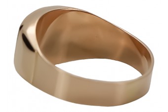 Rose Gold Signet Ring with Zircon Stones csc008r