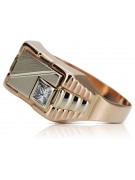 Rose Gold Zircon Signet Ring csc009rw