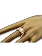 Rose Gold Zircon Signet Ring csc009rw