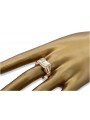 Rose Gold Zircon Signet Ring csc009rw