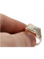 Rose Gold Zircon Signet Ring csc009rw