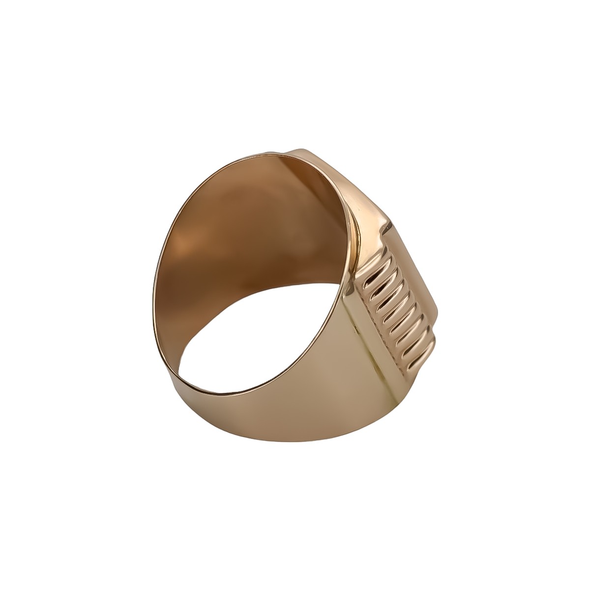 Anillo vintage de oro rosa con ónix para hombre csc013